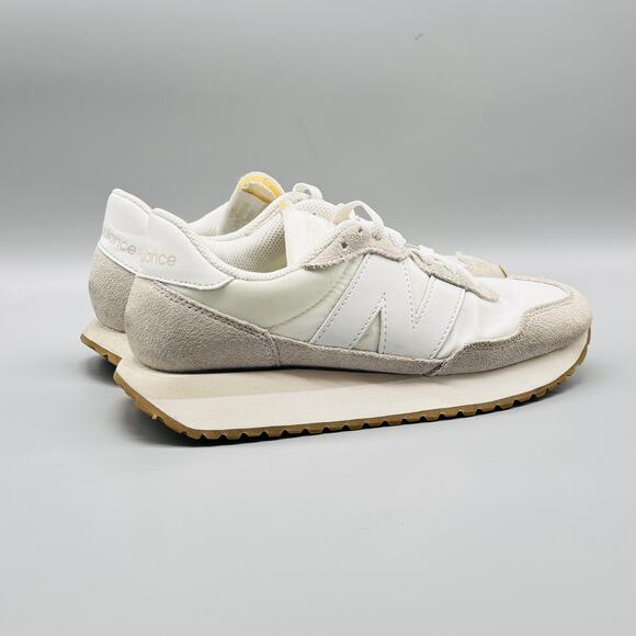 New Balance Shoes Womens 7.5 White Beige 237 Retro Running Athletic Sneakers - Picture 8 of 11